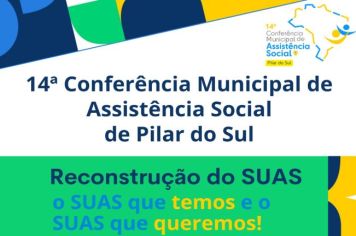 Convite 14ª Conferência Municipal de Assistência Social de Pilar do Sul