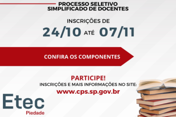 INSCRIÇÕES ABERTAS 