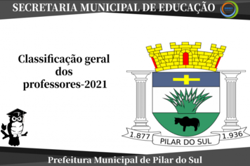 CLASSIFICAO GERAL DOS PROFESSORES -2021