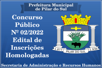 Edital de Inscrições Homologadas no Concurso Público nº 02/2022