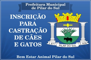 Inscrição para castração de cães e gatos