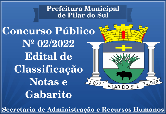 EDITAL DE NOTAS/GABARITO E CLASSIFICAÇÃO PRELIMINAR DAS PROVAS OBJETIVAS CONCURSO 02/2022