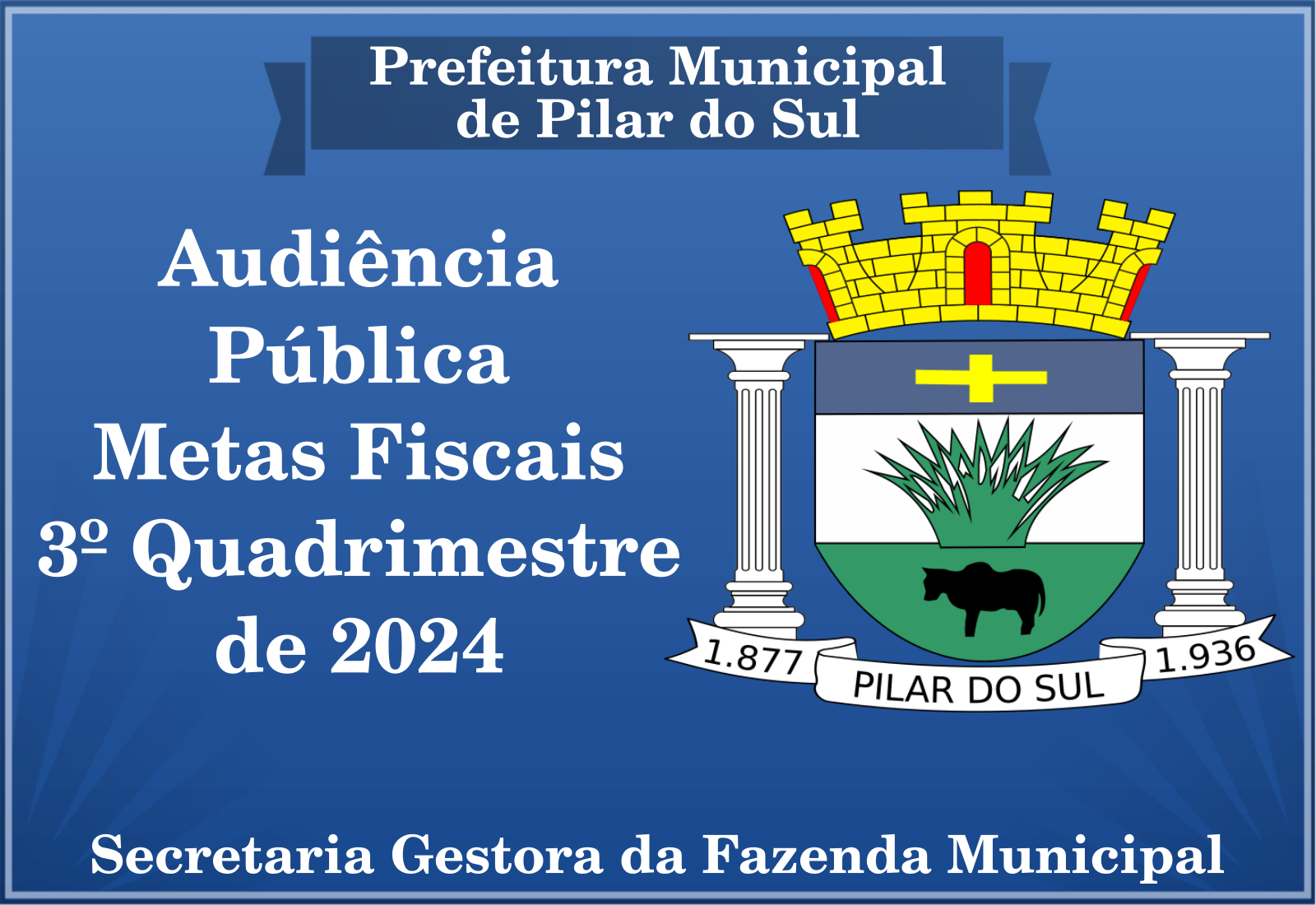 Comunicado e Convite para Audiência Pública do 3º Quadrimestre de 2024