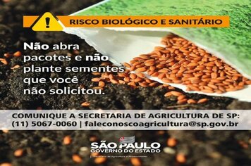 CUIDADO COM SEMENTES MISTERIOSAS VIA CORREIO