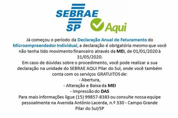 Comunicado ao Microempreendedor Individual (MEI)