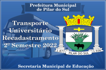TRANSPORTE UNIVERSITÁRIO RECADASTRAMENTO
