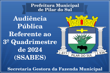 Convite para Audiência Pública do 3º Quadrimestre de 2024 (SSABES)