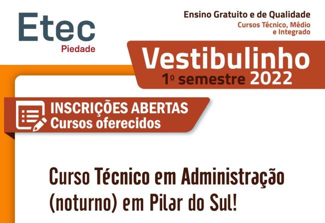 Vestibulinho Etec 2022