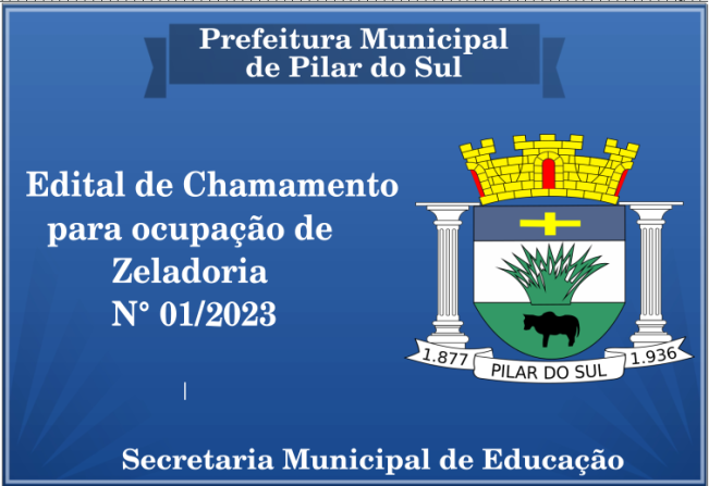 Edital de Chamento  Para Ocupação de Zeladoria 01/2023
