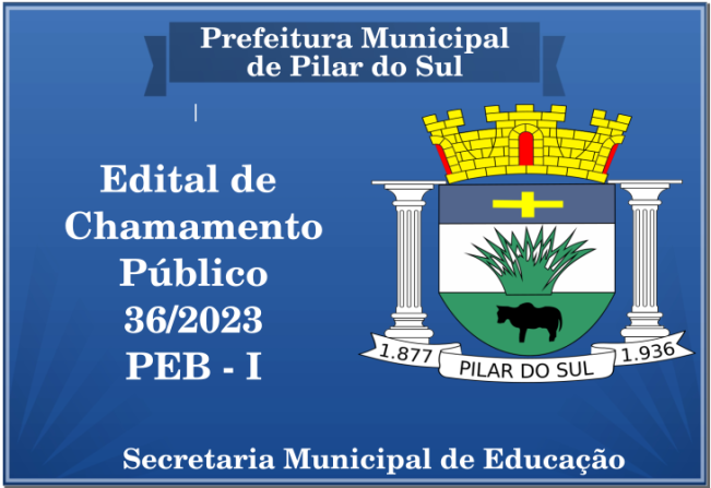 Edital de Chamamento Público 36/2023  PEB I